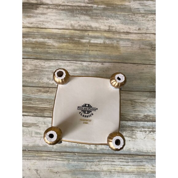 Fitz & Floyd Gregorian Classics Potpourri Jar w/ Lid Gold Trim Early 2000s Decor - Picture 10 of 13